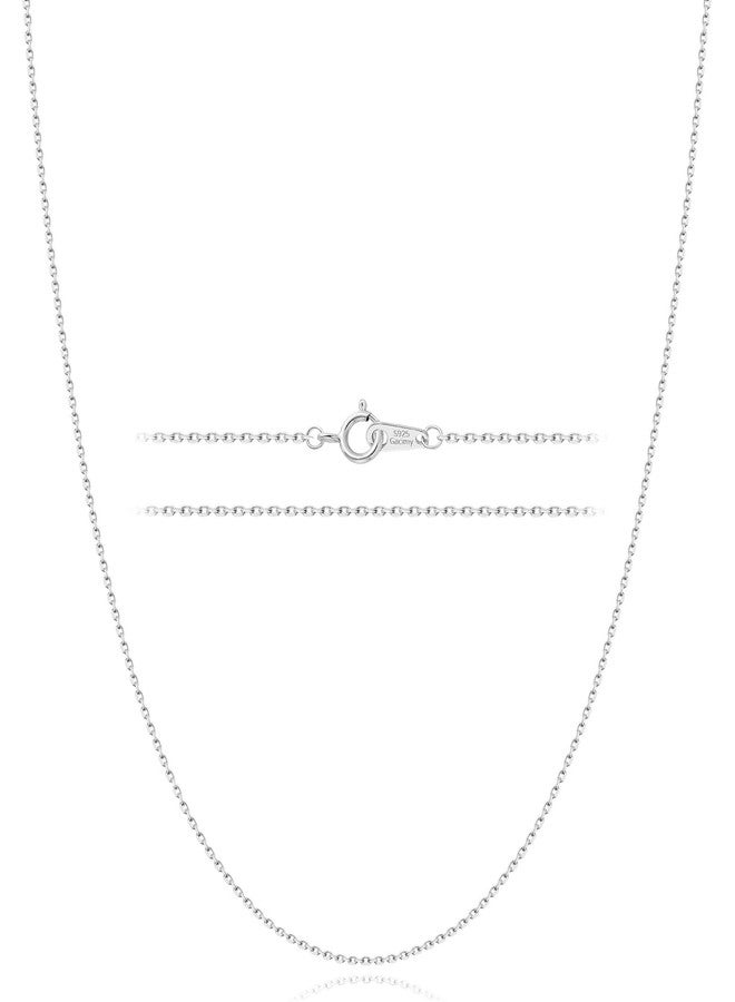 Gacimy Sterling Silver Chain Necklace for Women, 1.3mm Thin 925 Sterling Silver Cable Chain for Women, 18" Length with 2" Extension Chains - Image 1